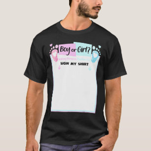 Camiseta Sinal de Revelação de Gênero do Meu Chá de Bebê Ro