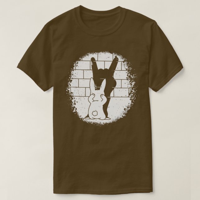 Camiseta Sinal de Rocker Fantoche Shadow Devil Horns Heavy  (Frente do Design)