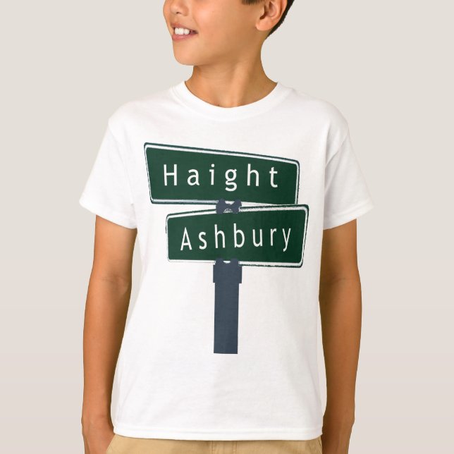 Camiseta Sinal de rua clássico de Haight Ashbury (Frente)