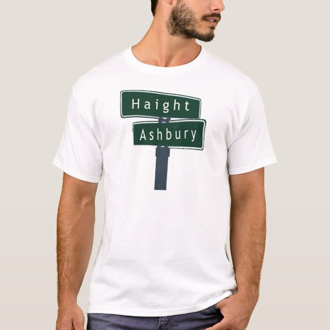 Camiseta Sinal de rua clássico de Haight Ashbury (Frente)