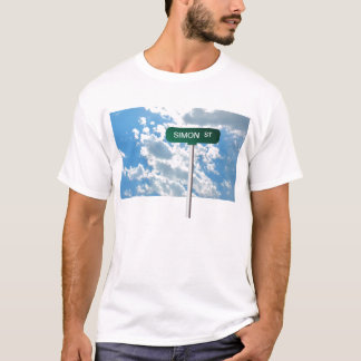 Camiseta Sinal de rua conhecido personalizado da estrada no