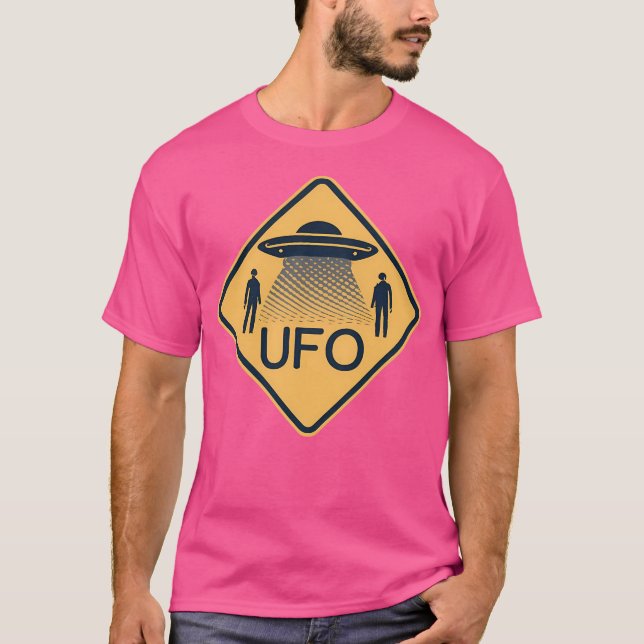 Camiseta Sinal de Rua de Aviso da Ufo (Frente)