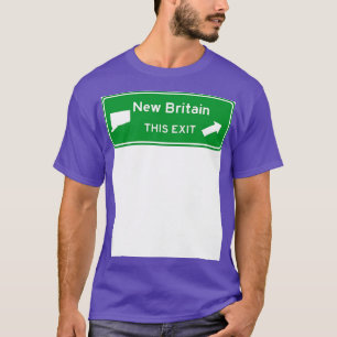 Camiseta Sinal de Saída da Estrada de Connecticut Nova Grã-