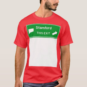Camiseta Sinal de Saída da Estrada Stamford Connecticut TSh