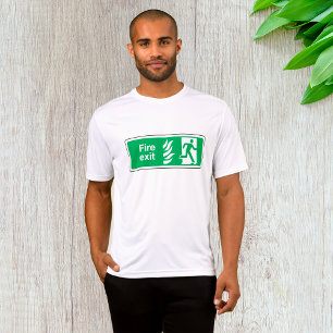 Camiseta Sinal de Saída de Incêndio Evacuação de Emergência