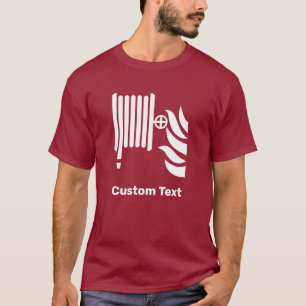Camiseta Sinal de segurança da mangueira de incêndio