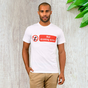 Camiseta Sinal de Segurança de Água Não Potável