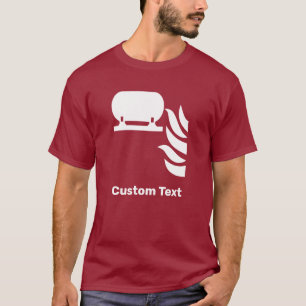 Camiseta Sinal de segurança de instalação do extintor de in