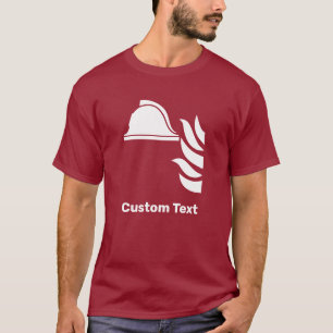 Camiseta Sinal de segurança do capacete de combate a incênd