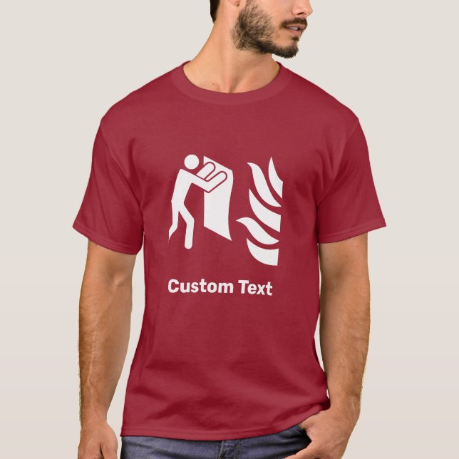 Camiseta Sinal de segurança do cobertor de incêndio (Frente)