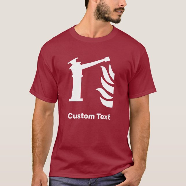 Camiseta Sinal de segurança do monitor de incêndio (Frente)