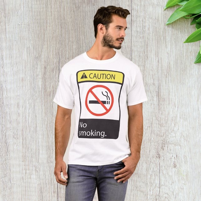 Camiseta Sinal de Sem Fumagem de Precaução (Criador carregado)