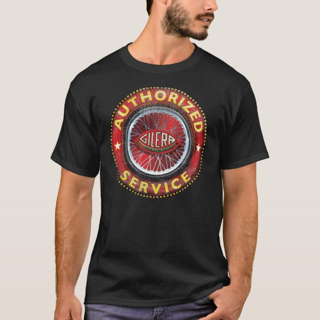Camiseta Sinal de serviço das motocicletas Gilera (Frente)