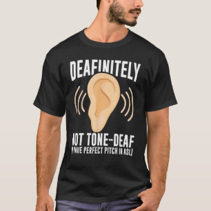 Camiseta Sinal de Sinal de Consciência do Orgulho Surdo (AS