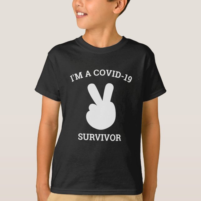 Camiseta Sinal de Sobrevivência do Vírus Corona (Frente)