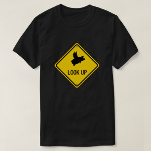Camiseta Sinal de Suíno Voador Procurar