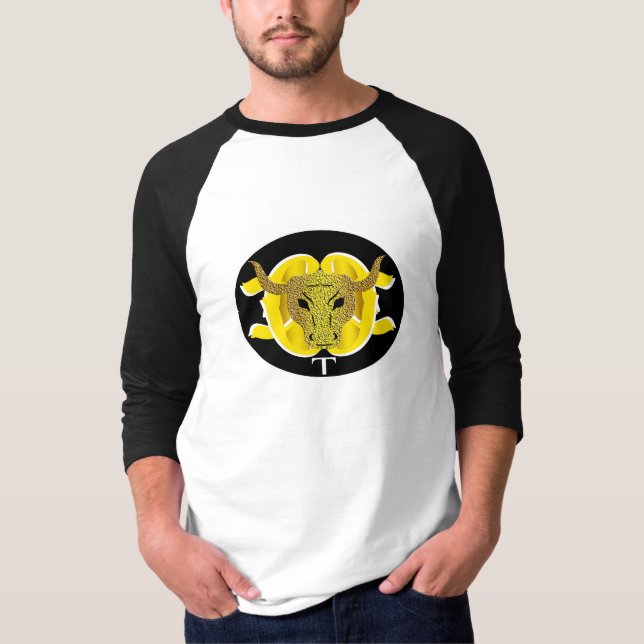 Camiseta Sinal de Touro Zodiac Taurus Design (Frente)