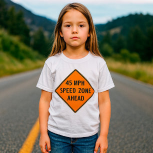 Camiseta Sinal de tráfego personalizado na frente da zona d