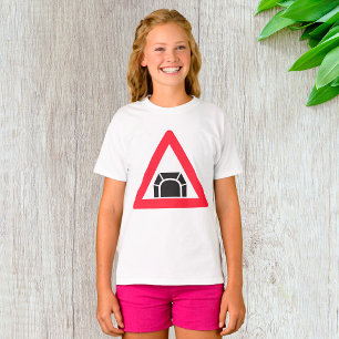 Camiseta Sinal de Trânsito de Alerta de Túnel Símbolo de Tr