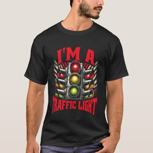 Camiseta Sinal de Trânsito Engraçado Pare Eu Sou Um Sinal d (Frente)