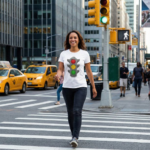 Camiseta Sinal de Trânsito Luz Vermelha Amarela Verde