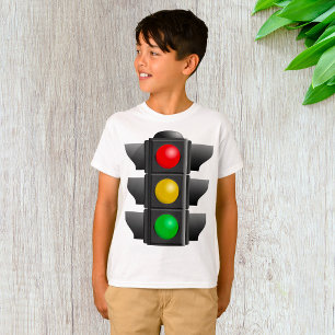 Camiseta Sinal de Trânsito Luz Vermelha Amarela Verde