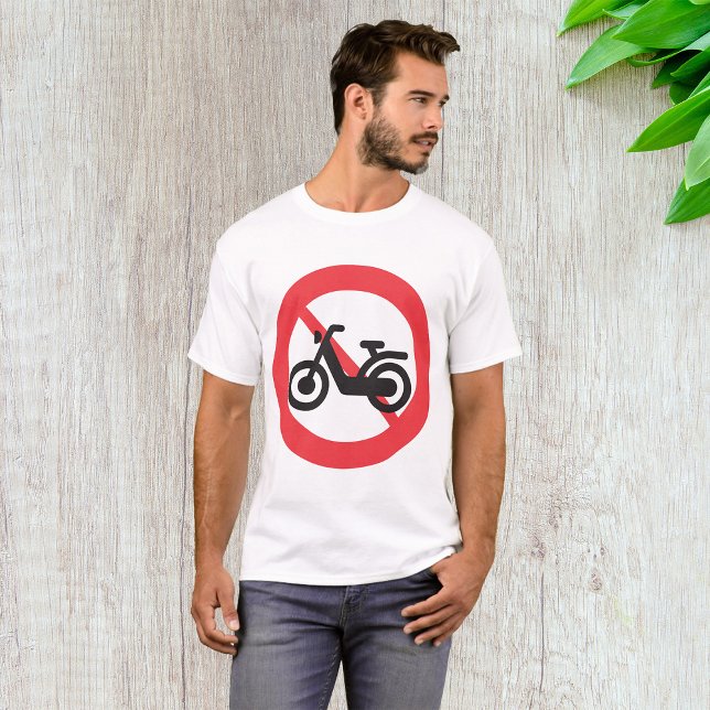 Camiseta Sinal de Trânsito Proibido Motocicletas (Criador carregado)