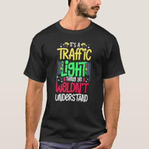 Camiseta Sinal de Trânsito Verde Amarelo Vermelho Pare Semá