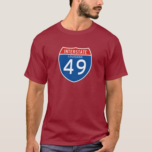 Camiseta Sinal de um estado a outro 49 - Louisiana (Frente)