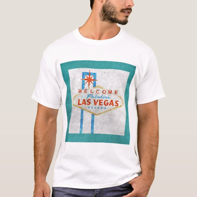 Camiseta sinal de vegas grunge (Frente)