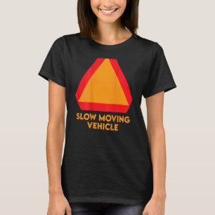 Camiseta Sinal de Veículo Lento na Parte de Trás Diversão p
