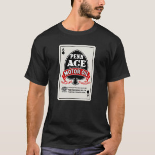 Camiseta Sinal de vintagem do motor Penn-Ace Oil