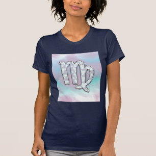 Camiseta Sinal de Virgo Zodiac em Pastels Estilo de Nacre I