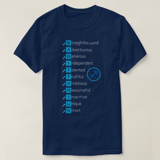 Camiseta Sinal de Zodiac Sagittarius (Frente do Design)