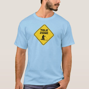 Camiseta Sinal de Zona de Esqui de Telemark