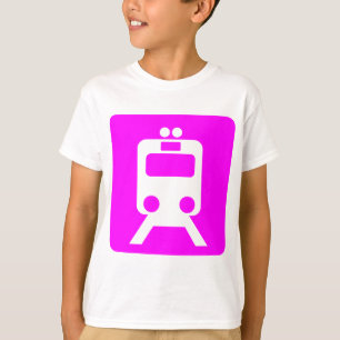 Camiseta Sinal do comboio - Magenta