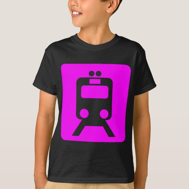 Camiseta Sinal do comboio - Magenta (Frente)