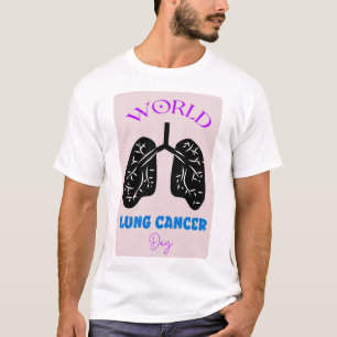 Camiseta Sinal do Dia Mundial do Câncer de Pulmão