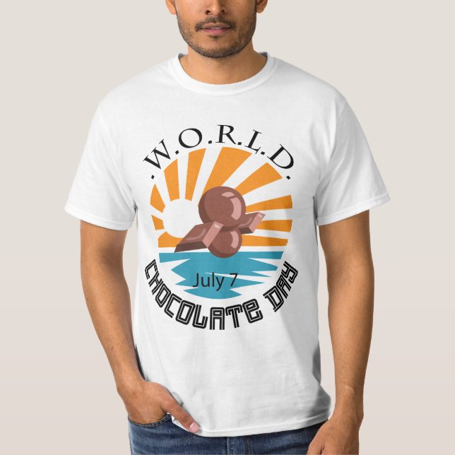 Camiseta Sinal do Dia Mundial do Chocolate (Frente)