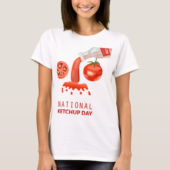Camiseta Sinal do Dia Nacional do Ketchup (Frente)