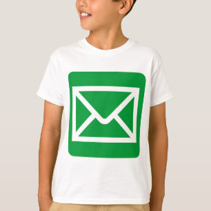 Camiseta Sinal do envelope - verde de grama