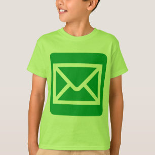 Camiseta Sinal do envelope - verde de grama