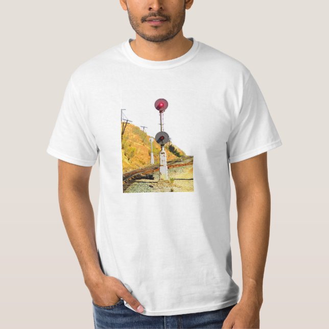 Camiseta Sinal do holofote da estrada de ferro (Frente)