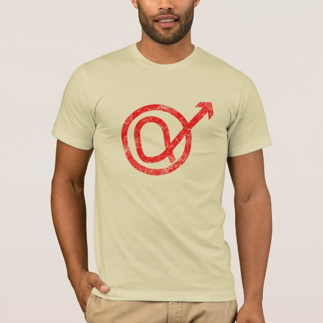 Camiseta Sinal do homem alfa (Frente)