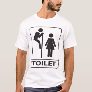 Camiseta Sinal do humor do toalete