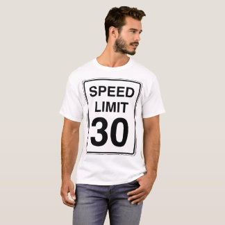 Camiseta Sinal do limite de velocidade 30
