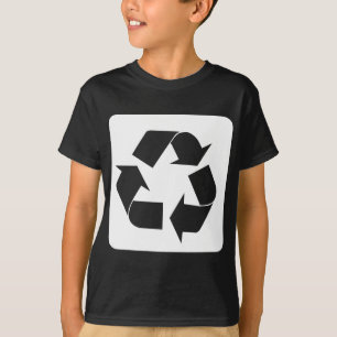 Camiseta Sinal do reciclagem - branco