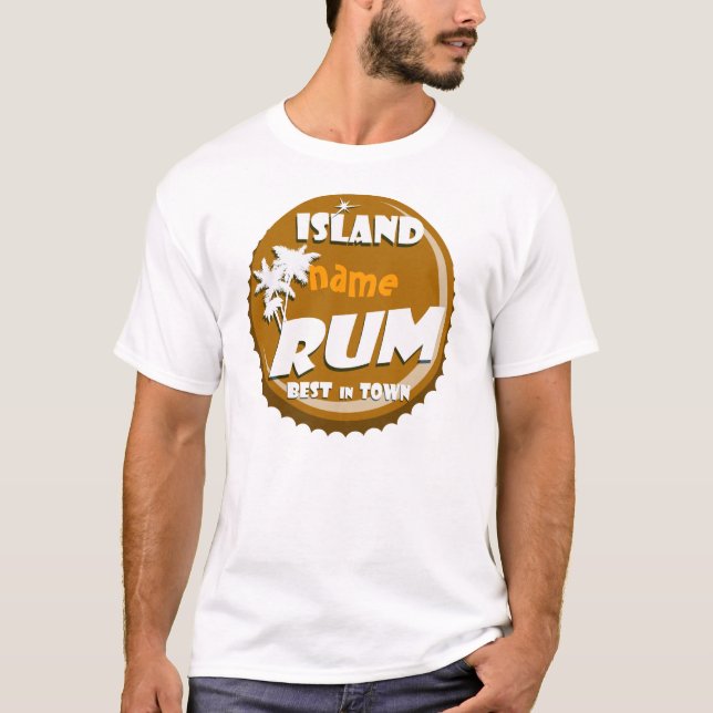 Camiseta Sinal do rum do vintage (Frente)