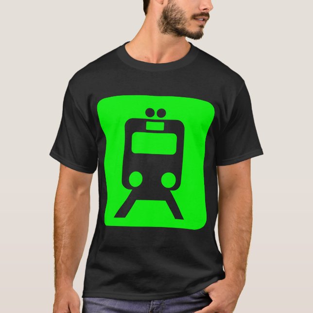 Camiseta Sinal do trem - Verde (Frente)