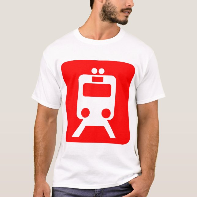 Camiseta Sinal do trem - Vermelho (Frente)